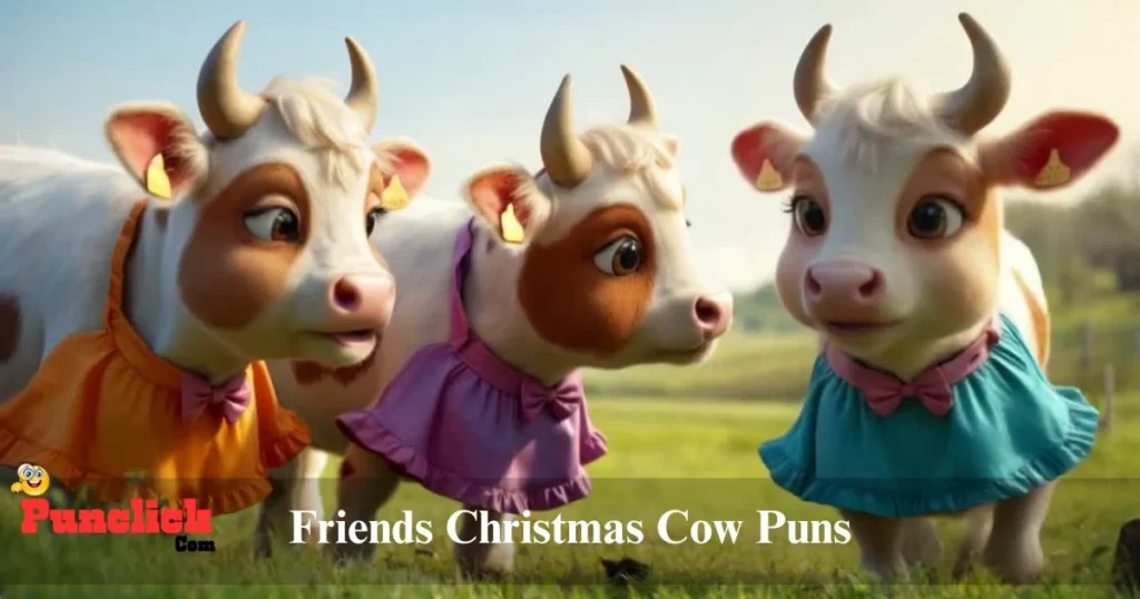 Friends Christmas Cow Puns