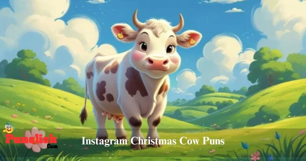 Instagram Christmas Cow Puns