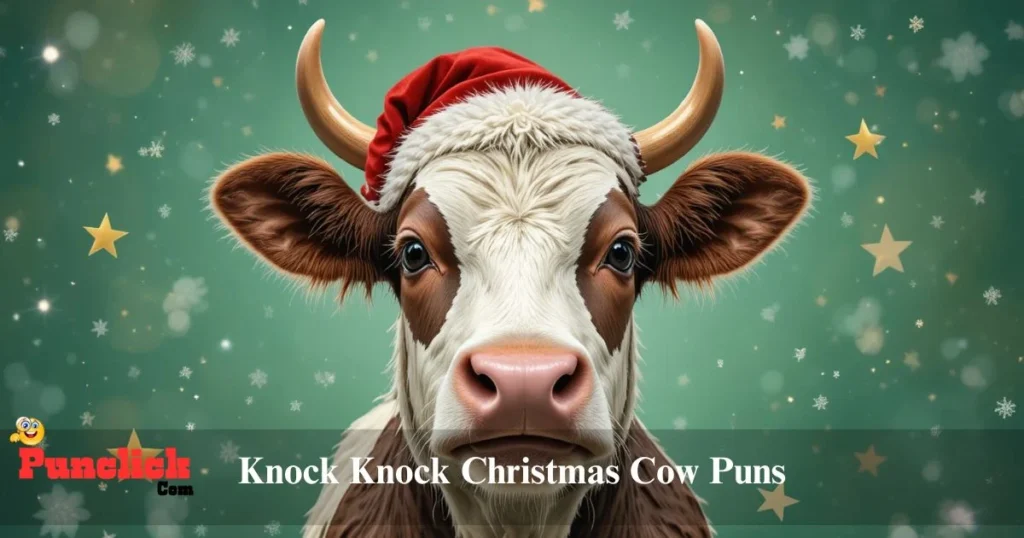 Knock Knock Christmas Cow Puns
