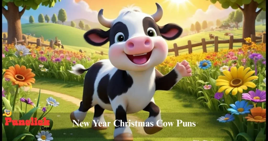New Year Christmas Cow Puns