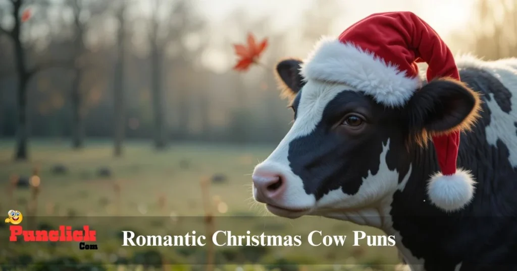 Romantic Christmas Cow Puns